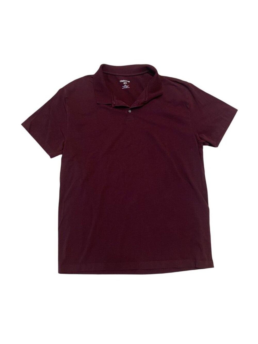 Claiborne Polo Shirt Mens 2XL XXL Slim Fit Stretch‎ Casual Knit Short Sleeve